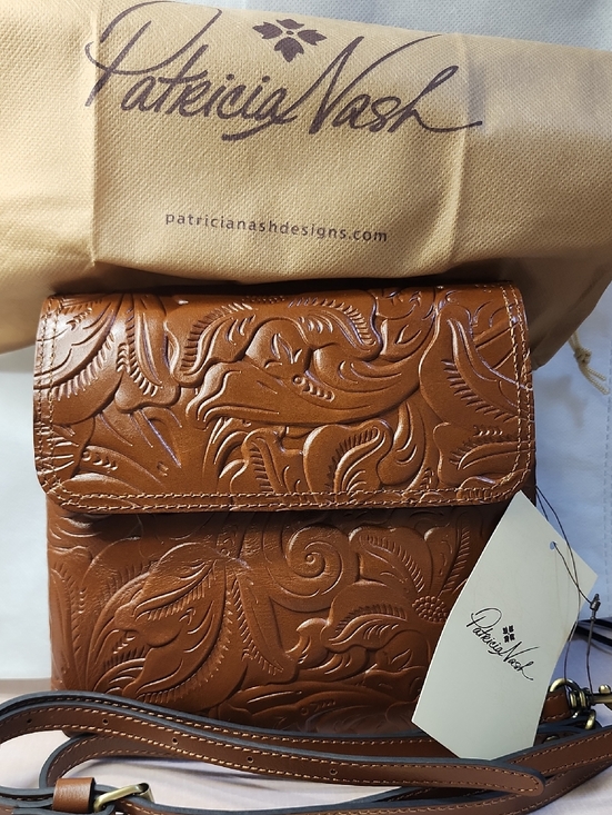 Patricia Nash Handbags - Patricia Nash Embossed Leather Crossbody With Dust Bag- Crossbody New With Tag
